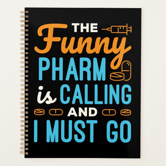 Agenda La farmacia de la farmacia Tech Funny Pharm llama (Anverso)