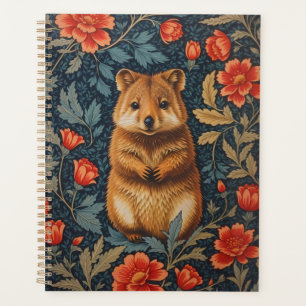 Agenda La floral inspirada por Cute Quokka William Morris