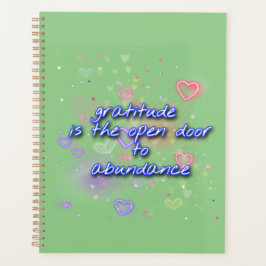 Agenda la gratitud está abierta a la abundancia