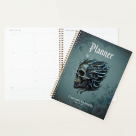 Agenda La llama de la vida: un diseño de cráneo.