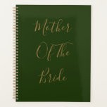 Agenda La Madre De La Novia Bodas De Oro Verde Regalo Fav<br><div class="desc">'Madre de la novia' impresa en un texto hermoso y elegante,  este es un regalo perfecto o un favor de fiesta para la madre de la novia. Puede personalizar cambiando el texto como desee.</div>