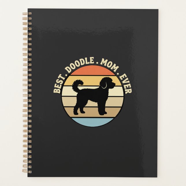 Agenda La mejor mamá de Doodle Retro Perro (Anverso)