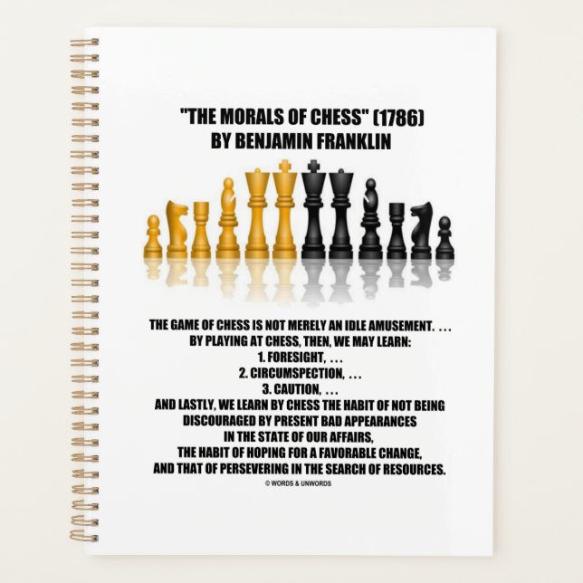 Agenda La Moral Del Ajedrez Benjamin Franklin (Anverso)