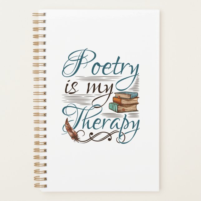 Agenda La poesía es mi poeta de terapia escritor (Anverso)