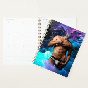 Agenda La protuberancia de ropa interior de hombre muscul
