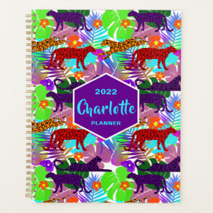 Agenda La selva tropical leopardo moderna personalizada