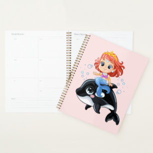 Agenda La sirena personalizado y la orca