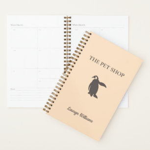 Agenda La tienda de mascotas lindo pingüino