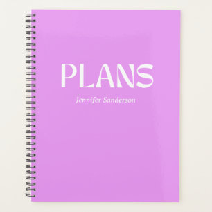 Agenda La tipografía moderna personalizada púrpura