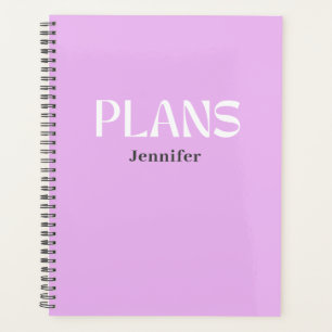 Agenda La tipografía moderna personalizada púrpura