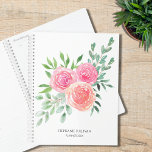 Agenda La vegetación floral acuática moderna<br><div class="desc">Este lugar florido está decorado con un ramo de rosas y follaje acuático en tonos rosa, coral y verde. Personalizable fácil. Utilice la Herramienta de diseño para cambiar el tamaño, estilo o color del texto. A medida que creamos nuestra obra de arte no encontrarás esta imagen exacta de otros diseñadores....</div>