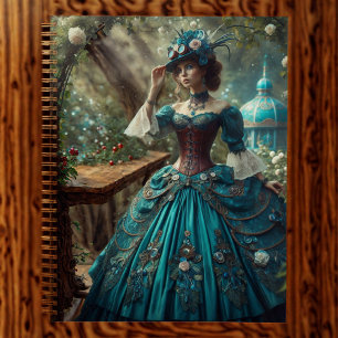 Agenda La victoriana vintage de Steampunk en un jardín