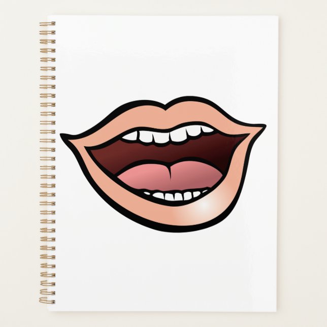 Agenda Labios Boca Dientes Lengua Abierta (Anverso)