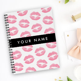 Agenda Labios rosados, besos, pintalabios, tu nombre, per