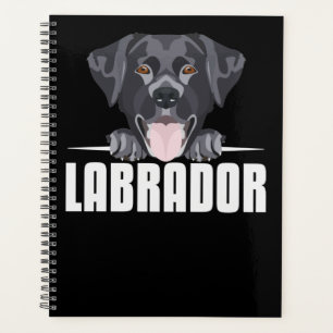 Agenda Labrador negro sonriente, laboratorio