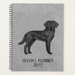 Agenda Labrador Retriever negro Lab perro Texto personali