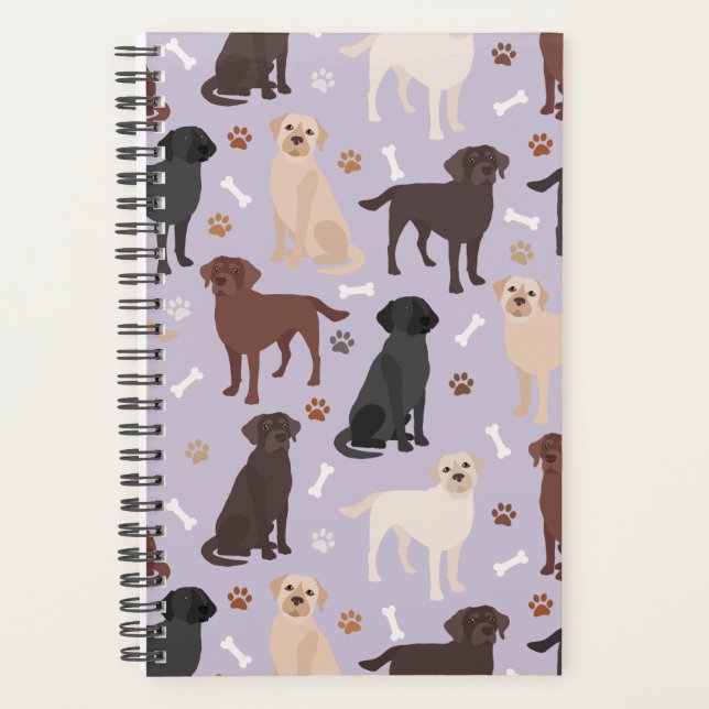Agenda Labrador Retriever Paws and Bones Planner (Anverso)