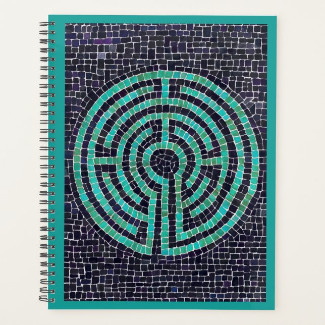 Agenda LABYRINTH III 8.5x11 Planner / Turquesa (Anverso)