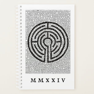 Agenda LABYRINTH VII 5.5x8.5 Planner + Texto / Blanco