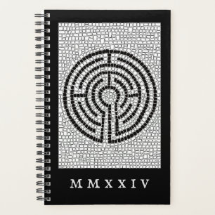 Agenda LABYRINTH VII 5.5x8.5 Planner + texto / negro