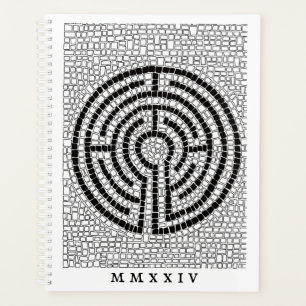 Agenda LABYRINTH VII 8.5x11 Planner + Texto / Blanco