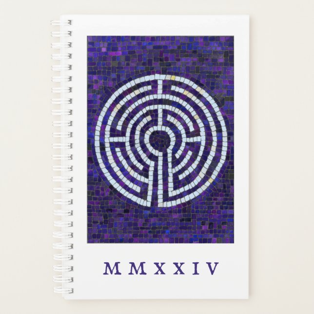 Agenda LABYRINTH VIII 5.5x8.5 Planner + Texto / Blanco (Anverso)