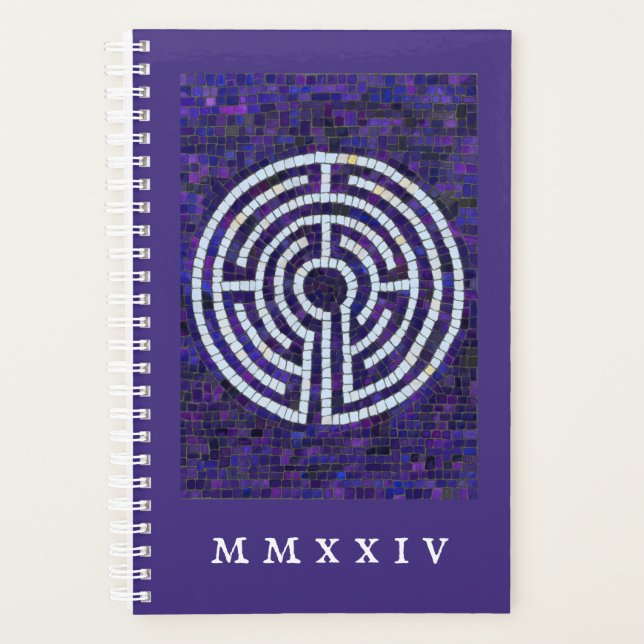 Agenda LABYRINTH VIII 5.5x8.5 Planner + texto / violeta (Anverso)