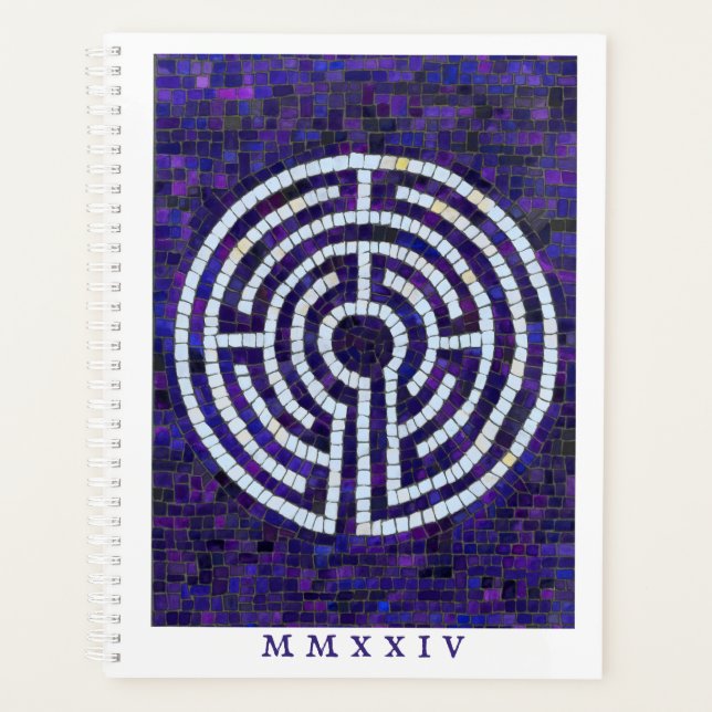 Agenda LABYRINTH VIII 8.5x11 Planner + Texto / Blanco (Anverso)