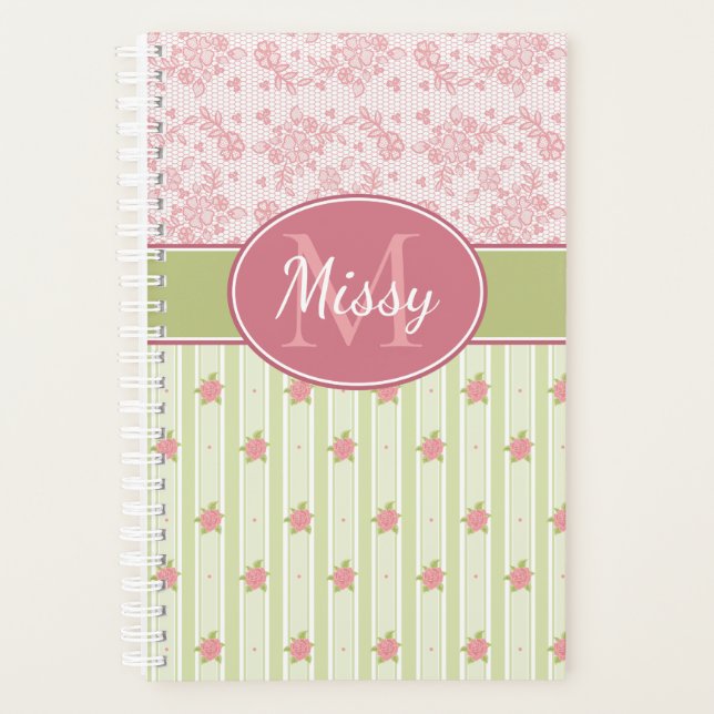 Agenda Lace personalizado y jardín inglés (Anverso)