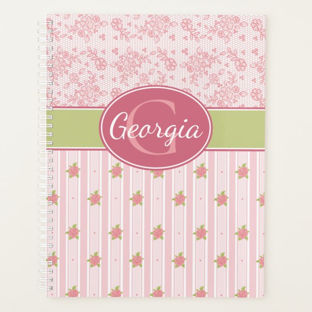 Agenda Lace personalizado y jardín inglés (Anverso)