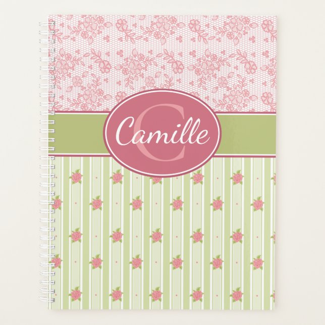 Agenda Lace personalizado y jardín inglés (Anverso)