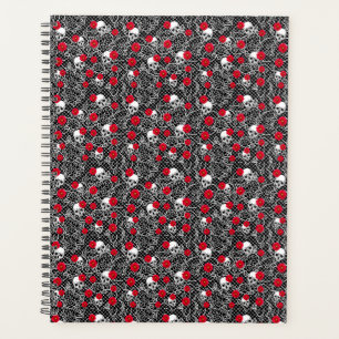 Agenda Lace, rosas rojas y cráneos