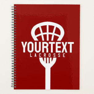Agenda Lacrosse Player PERSONALIZADO TEXT Team Mesh Sport