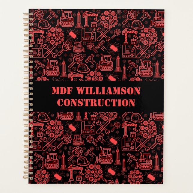 Agenda ladrillo rojo moderno Ingeniero arquitectónico de  (Anverso)