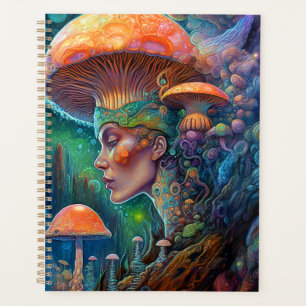Agenda Lady Y Mushrooms Surreal Fantasy Art Planner