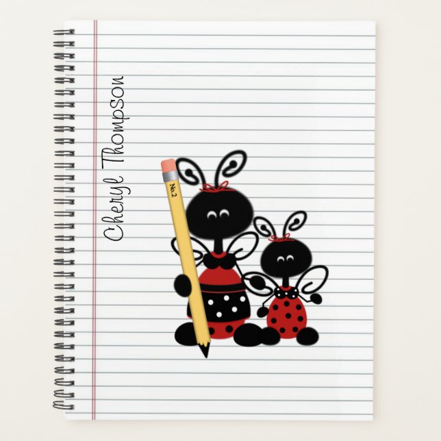 Agenda Ladybug Teacher Personalizado (Anverso)