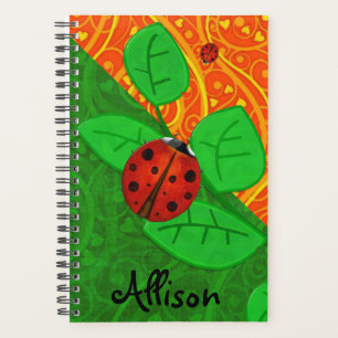 Agenda Ladybug Whimsey 3D Folk Art AÑADIR TU NOMBRE
