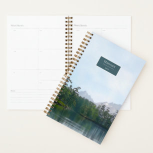 Agenda Lago escénico en el diario personalizado de las mo
