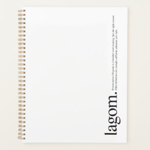 Agenda LagomWiki Black and White Planner