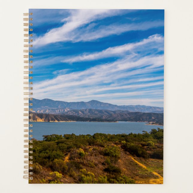 Agenda Lake Cachuma Panorama Santa Ynez Mountain Photo (Anverso)
