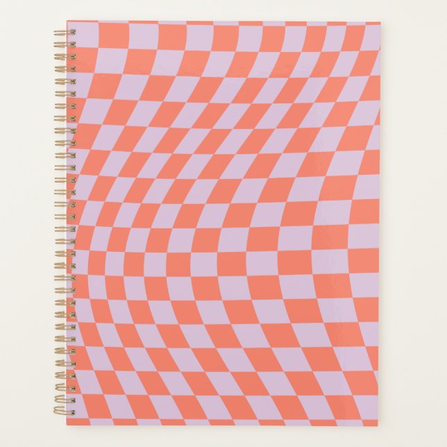 Agenda Lámina De Patrón De Comprobación Retro Y Tablero D (Anverso)