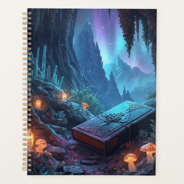 Agenda Lanterns, Mushrooms, and a Book (Anverso)