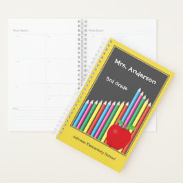 Agenda Lápices de Colores Maestra Manzana