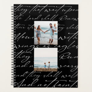 Agenda Las escrituras esperan al negro de las tres fotos