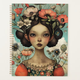 Agenda Las extravagantes damas y flores de Ilustracion