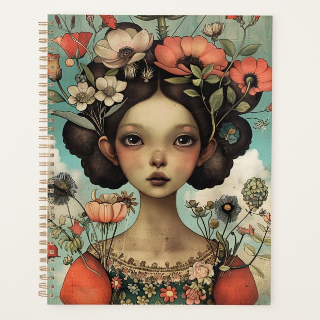 Agenda Las extravagantes damas y flores de Ilustracion (Anverso)