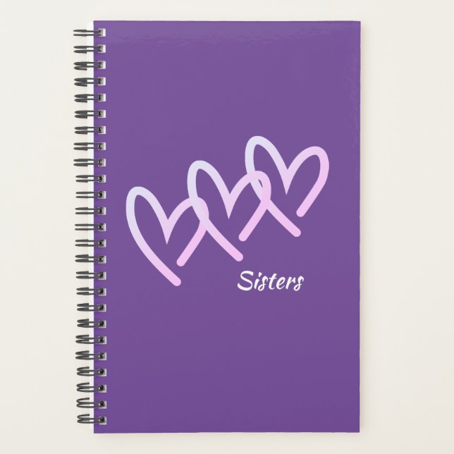 Agenda Las hermanas aman el corazón púrpura (Anverso)