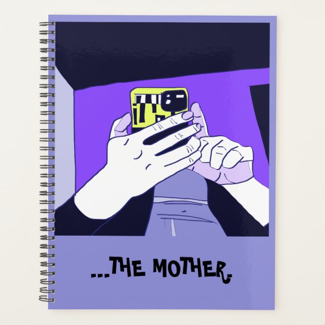 Agenda Las manos móviles de la madre encapuchan negro mor (Anverso)