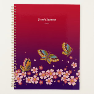 Agenda Las mariposas japonesas florecen en el Sakura pers