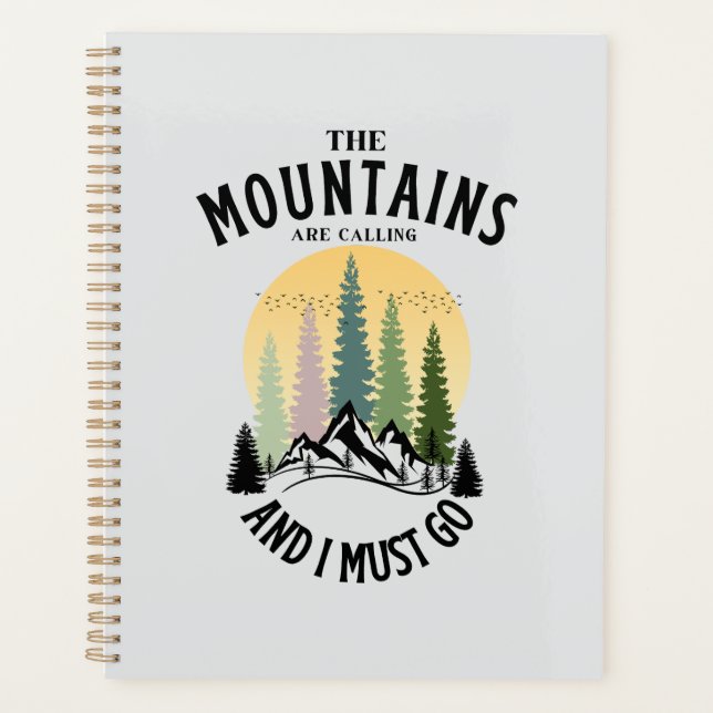 Agenda Las montañas están llamando y debo ir (Anverso)